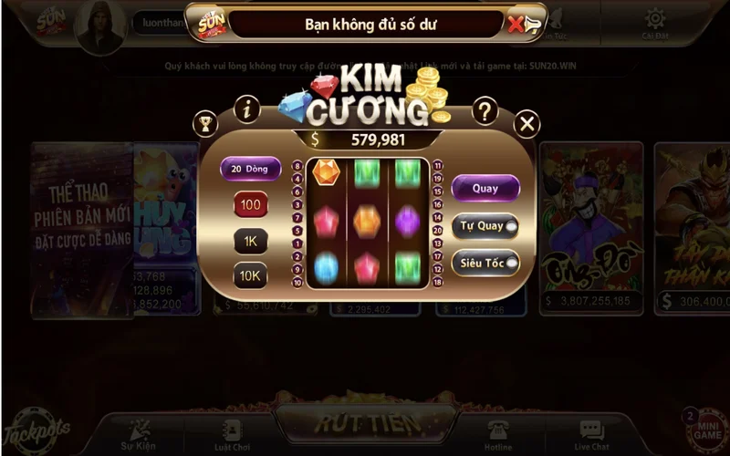 kim cuong sunwin duoc thiet ke theo tro choi truyen thong
