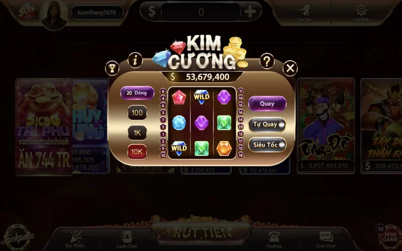 kim cuong sunwin la mot tro choi co cach dat cuoc don gian