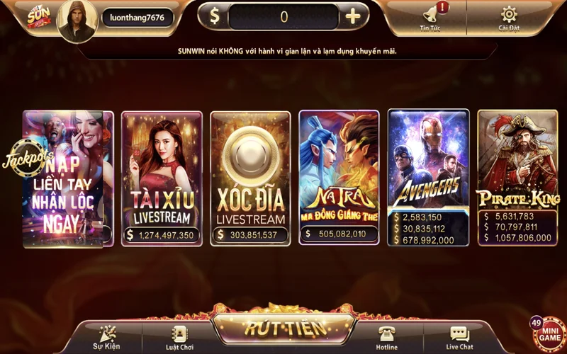 xoc dia livestream sunwin la the loai game duoc danh gia rat cao