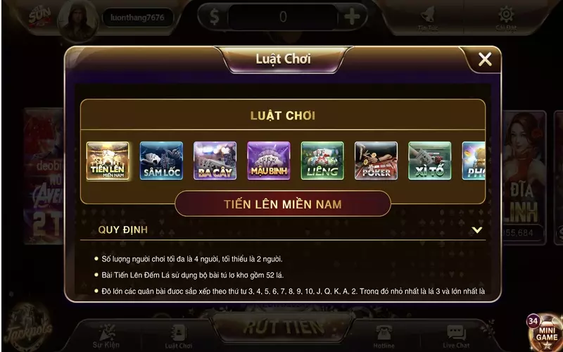 luat choi tren trang chu sunwin la luat cua tat ca cac tro choi