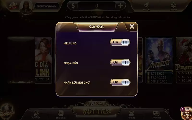 cai dat sunwin la mot tinh nang rat dac biet